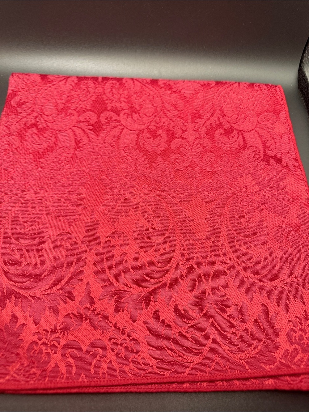 Vintage Red Damask Decorative Cloth Napkin. Set of 4